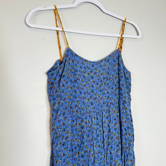 Madewell Calico Floral Blue Wide-Leg Cami Jumpsuit Women’s Size 0 - Picture 3 of 10